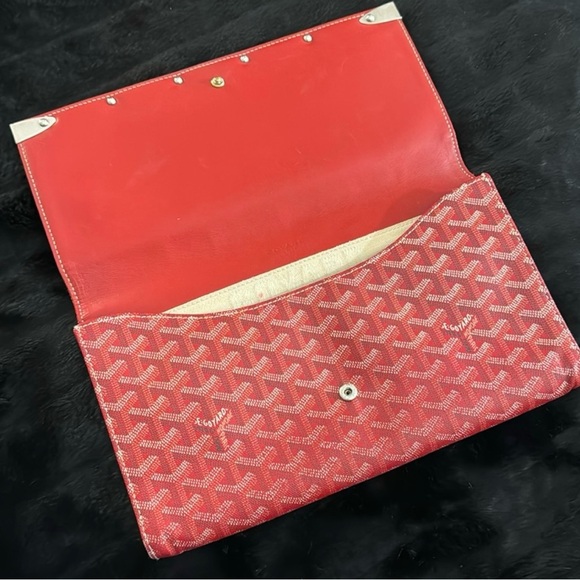 Authentic Goyard Monte Carlo Clutch Red - Picture 5 of 17